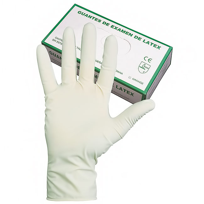 Guantes de látex Amanir EXAMEN